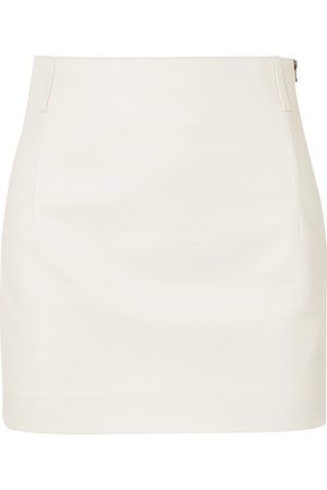 SAINT LAURENT Leather mini skirt