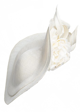 Philip Treacy white fascinator hat