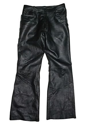 Lot Detail - Jim Morrison Stage Worn Shirt & Leather Pants (Guernsey's)