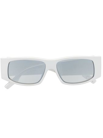 Balenciaga Eyewear logo-print Arm Sunglasses - Farfetch
