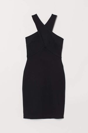 Short Jersey Dress - Black
