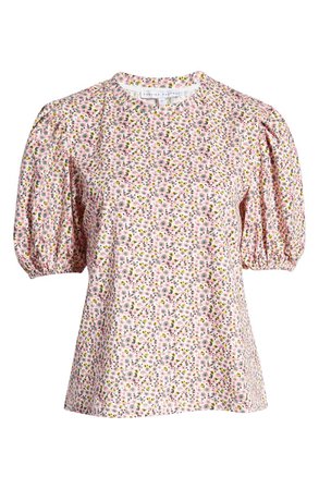 English Factory Floral Puff Sleeve T-Shirt | Nordstrom