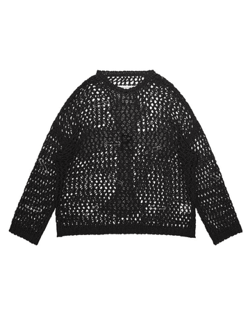 sweater black mesh