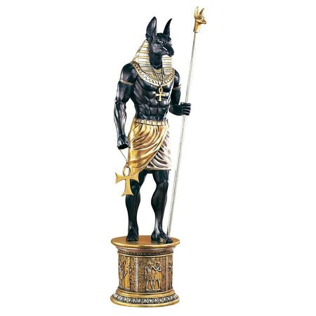 The Egyptian Grand Ruler Collection Life Size Anubis Statue Atop A Temple Column | eBay