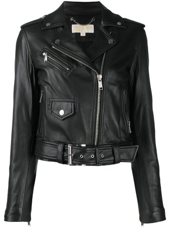 Michael Michael Kors Cropped Leather Jacket - Farfetch