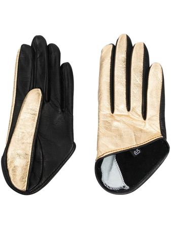 Manokhi metallic-effect two-tone Gloves