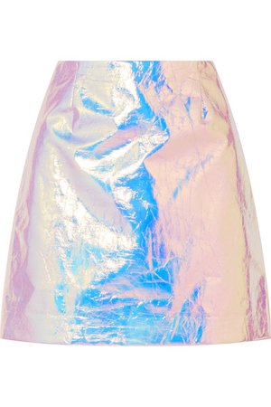 Sies Marjan | Desiree iridescent coated-cotton mini skirt | NET-A-PORTER.COM