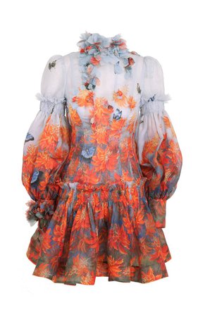 Botanica Silk-Linen Mini Dress By Zimmermann | Moda Operandi