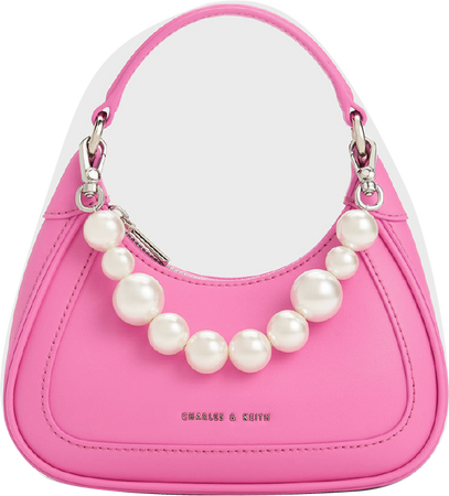 pink bag with pearls