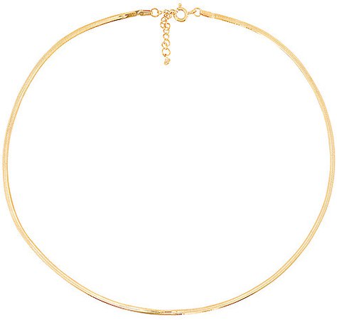 Thin Herringbone Chain Necklace