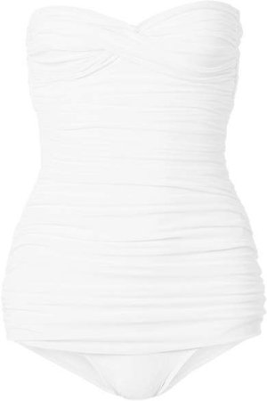 Walter Mio Ruched Swimsuit - White