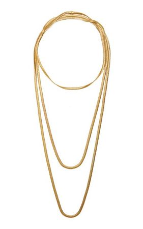Snake 22k Gold-Plated Necklace By Sylvia Toledano | Moda Operandi