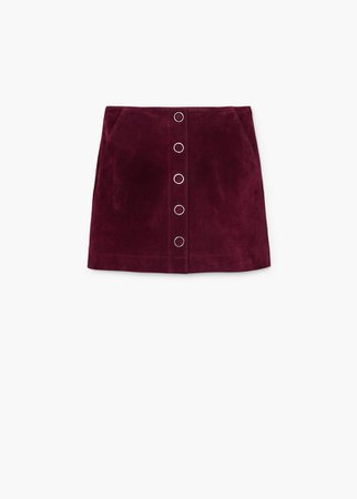 Pocketed leather skirt - Women | MANGO United Kingdom