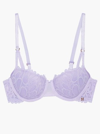 Savage Not Sorry Lightly Lined Lace Balconette Bra in Purple | SAVAGE X FENTY