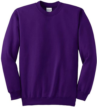 Port & Company Men's Big Perfect Crewneck Sweatshirt, Purple at Amazon Men’s Clothing store