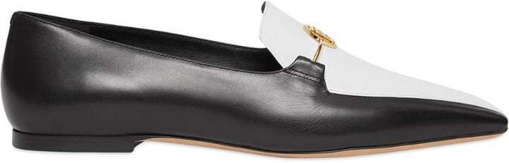 Monogram Motif Two-tone Leather Loafers
