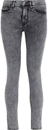 Victoria, Victoria Beckham Distressed Mid-rise Skinny-leg Jeans
