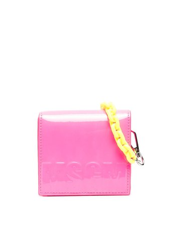 Shop pink Msgm Kids patent debossed logo shoulder bag with Express Delivery - Farfetch