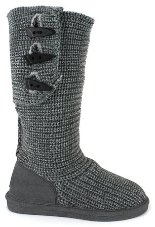 Bearpaw Knit Tall | Gray | Womens | SHOE SHOW | Stock Number - 133179