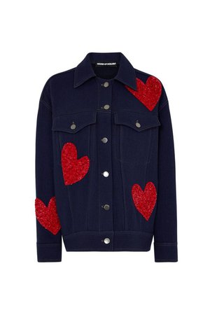 Wool Denim Oversized Heart Jacket – House of Holland