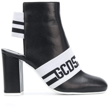 Gcds logo open heel boots