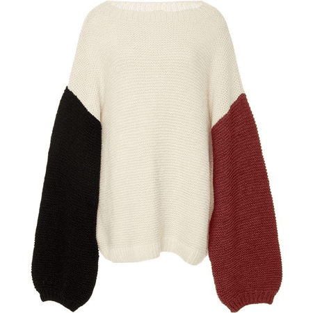 Tuinch Handmade Color Block Cashmere Sweater