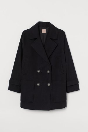 H&M+ Short Coat - Black