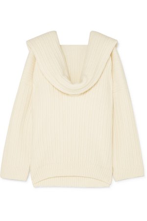 Jacquemus | Ahwa draped ribbed wool-blend sweater | NET-A-PORTER.COM