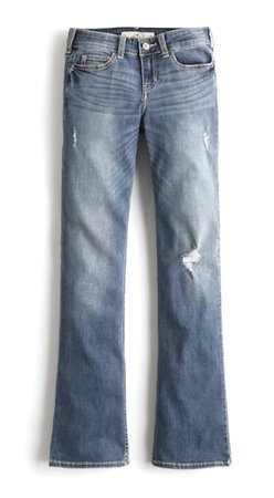 low rise boot cut jeans