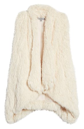 Wit & Wisdom Cascade Faux Fur Vest (Nordstrom Exclusive) ivory