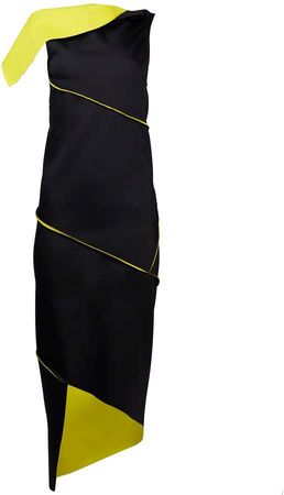 Malaika New York - Twist Dress Black/Yellow
