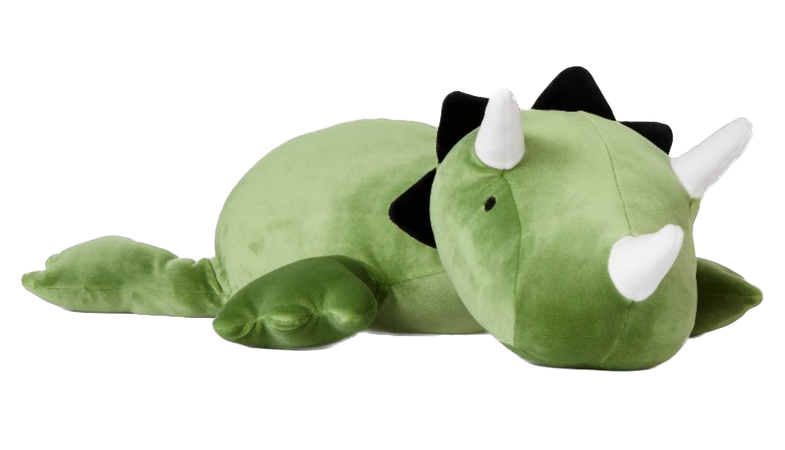 green weighted dinosaur plush