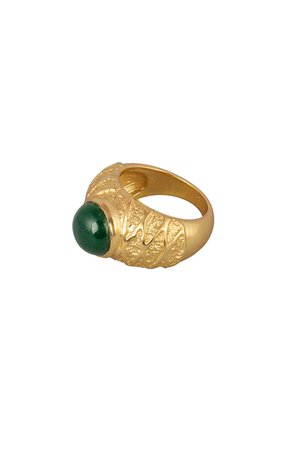 VALÉRE, Gold-Plated Willow Jade Ring