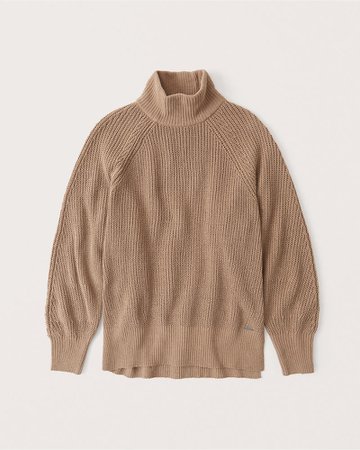 Women's Oversized Mockneck Sweater | Women's | Abercrombie.com