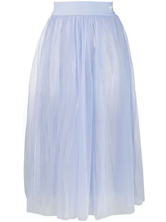 Blue Adidas Tulle Midi Skirt | Farfetch.com