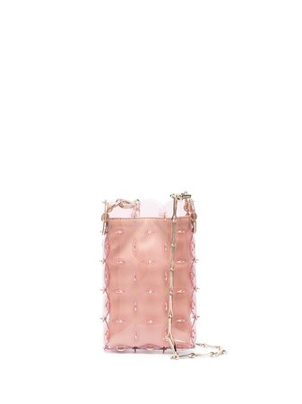 Paco Rabanne disc embellished bucket bag pink & neutral 21PSS0206PLX050 - Farfetch