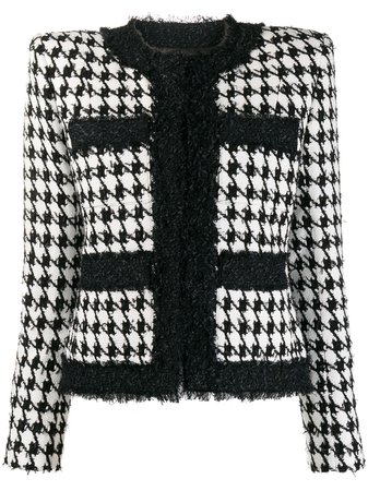 Balmain Houndstooth Tweed Jacket - Farfetch