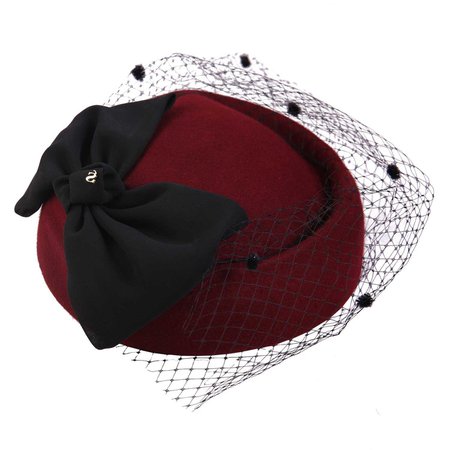 Burgundy Fascinator Hat