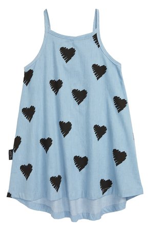 TINY TRIBE Heart Chambray Tank Dress (Toddler Girls & Little Girls) | Nordstrom