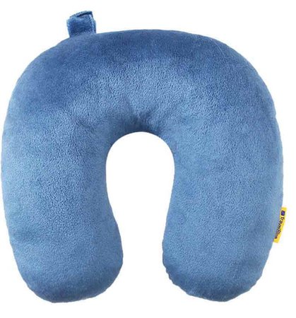 Blue travel pillow