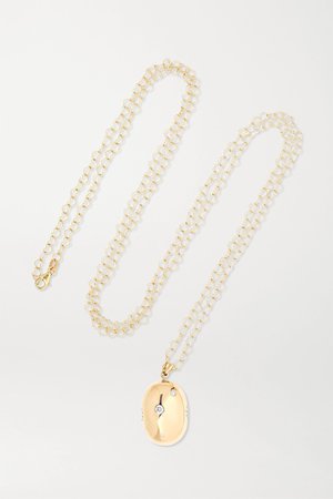 Gold + Chantal Conrad Lumiere 14-karat gold diamond necklace | Loquet | NET-A-PORTER
