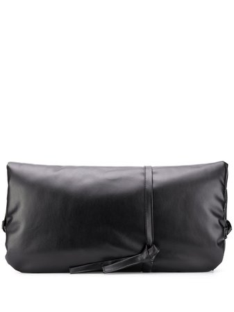 A.w.a.k.e. Mode Leather Folded Clutch Bag PSS20BG17LBLACK Black | Farfetch