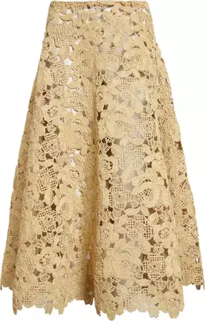 Valentino Garavani Floral Raffia Woven Skirt | Nordstrom