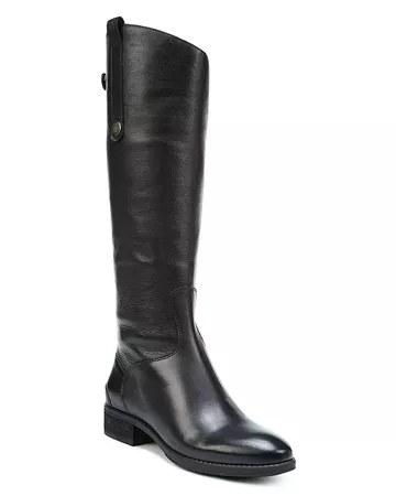 Sam Edelman Women's Penny Round Toe Leather Low-Heel Riding Boots | Bloomingdale's