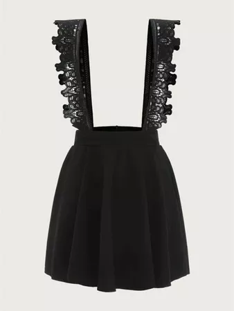 Contrast Guipure Lace Pinafore Skirt for Sale Australia| New Collection Online| SHEIN Australia