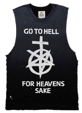 go to hell unif muscle tee