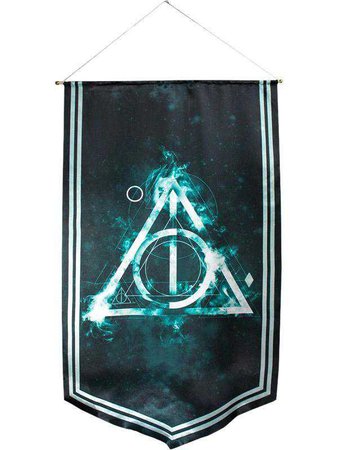 HARRY POTTER | DEATHLY HALLOWS SATIN BANNER COLLECTABLES // wall art banner //