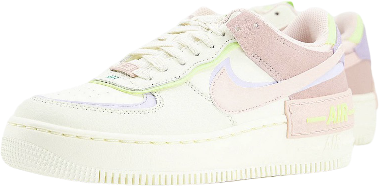 Nike Air Force 1 shadow trainers off white and pastels