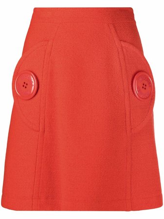 Shop Moschino flap pockets A-line skirt with Express Delivery - FARFETCH