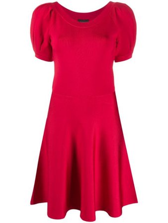 Shop red Emporio Armani puff sleeve mini dress with Express Delivery - Farfetch